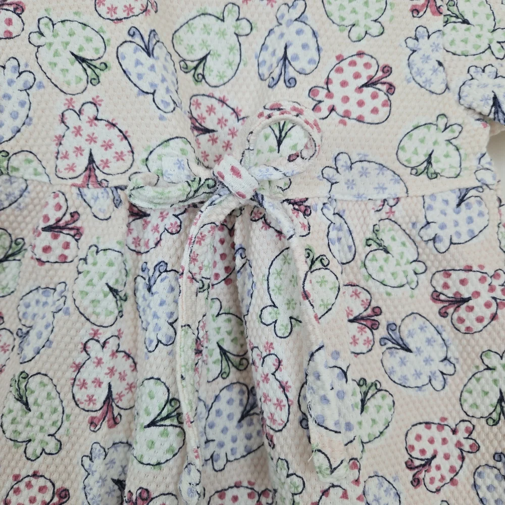 Talbots Kids‎ Vtg Baby Girl Pink Multicolor Butterfly Peter Pan Collar Romper 6M